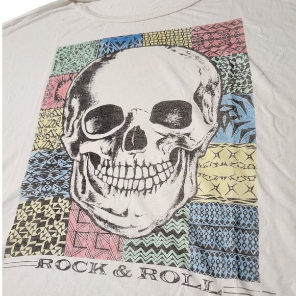 Lauren Moshi Dolman Sleeve Skull Oversize Shirt XS/S - Picture 4 of 6